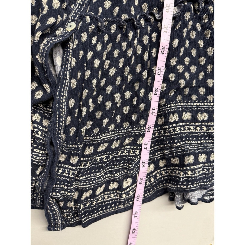 Faherty Orinda Long Sleeve Maxi Dress in navy blue and white. Sz S - Picture 9 of 16